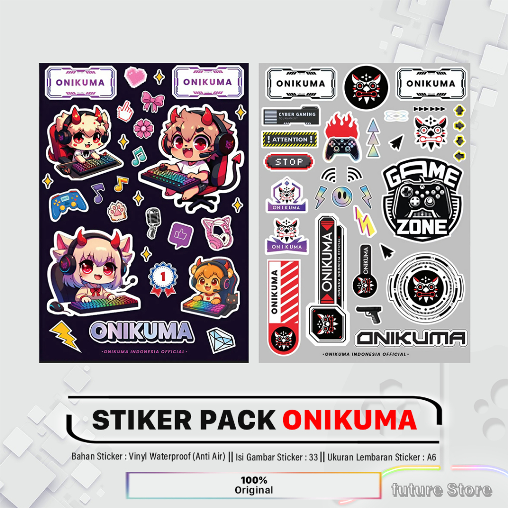

STIKER PACK ONIKUMA HYPEBEAST AESTHETHIC WATERPROOF UNTUK LAPTOP, HEADPHONE, TWS, HELM, MOTOR, MOBIL KEYBOARD, GAMING-Stiker Pack Aesthetic Waterproof untuk Laptop, Motor, dan Helm-Stiker Laptop Aesthetic Paper Vinyl Waterproof Sticker