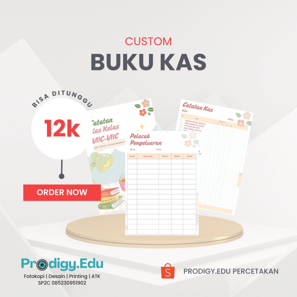 

buku kas custom