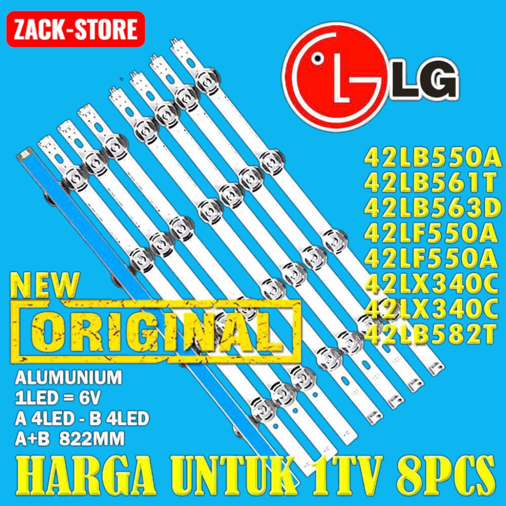 BACKLIGHT TV LG 42LB550A 42LF550A 42LY340C 42LB561T 42LB582T 42LF551C 42LX340C INCH 4 LED 6 VOL