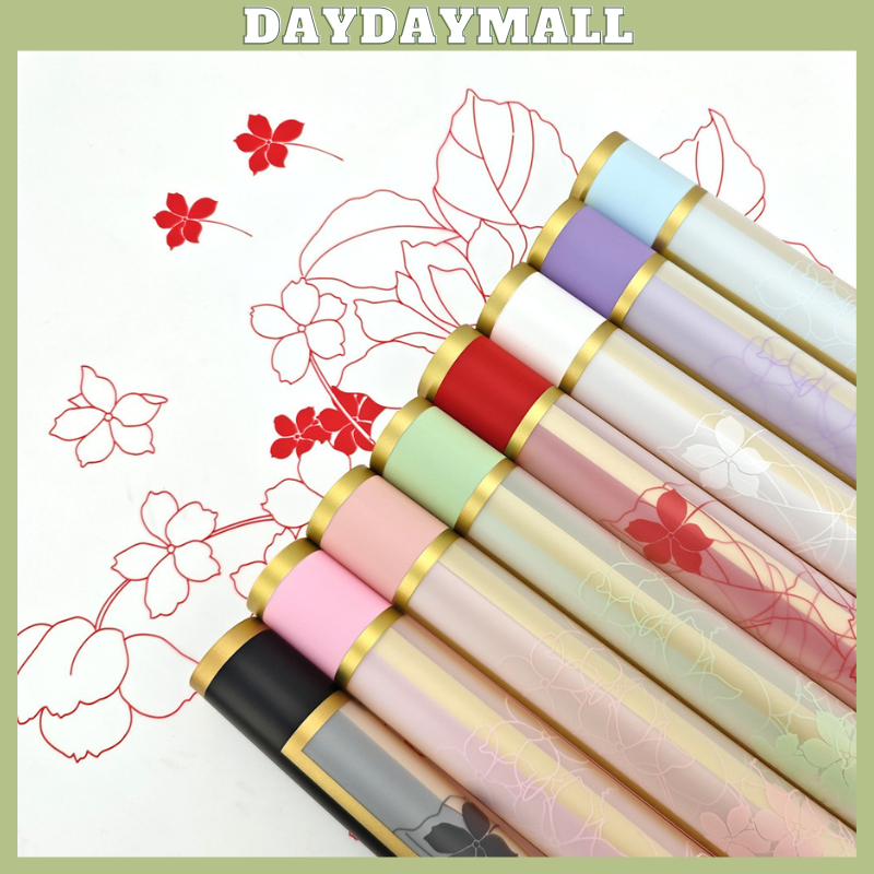 

Kertas Bunga List Gold Flower Wrapping Cellophane Paper Untuk Buket Bucket Bunga Florist KB6270