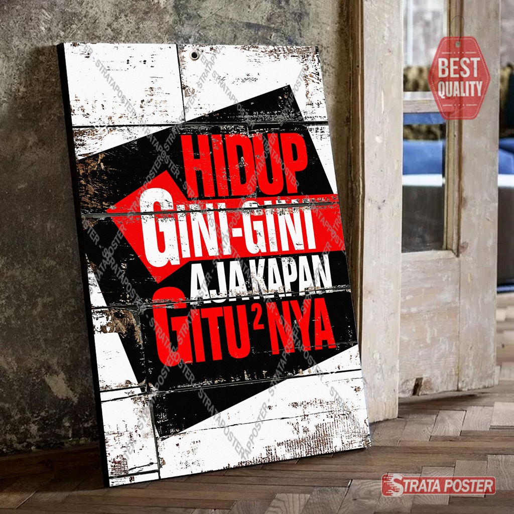 Poster dinding kata kata motivasi Hiasan dekorasi kamar cowok