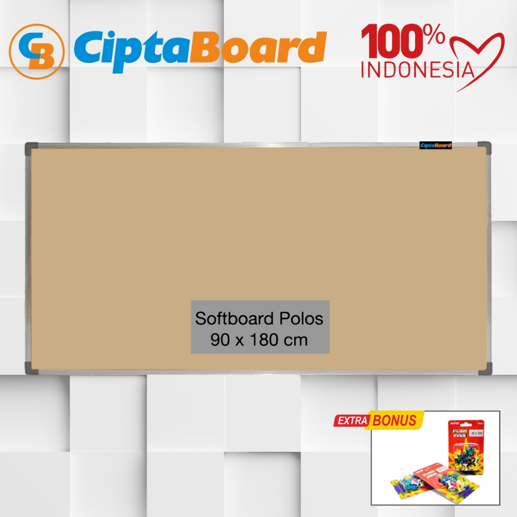 

Softboard / Cork Pin Board / Papan Mading Gantung Cipta 90 x 180 cm
