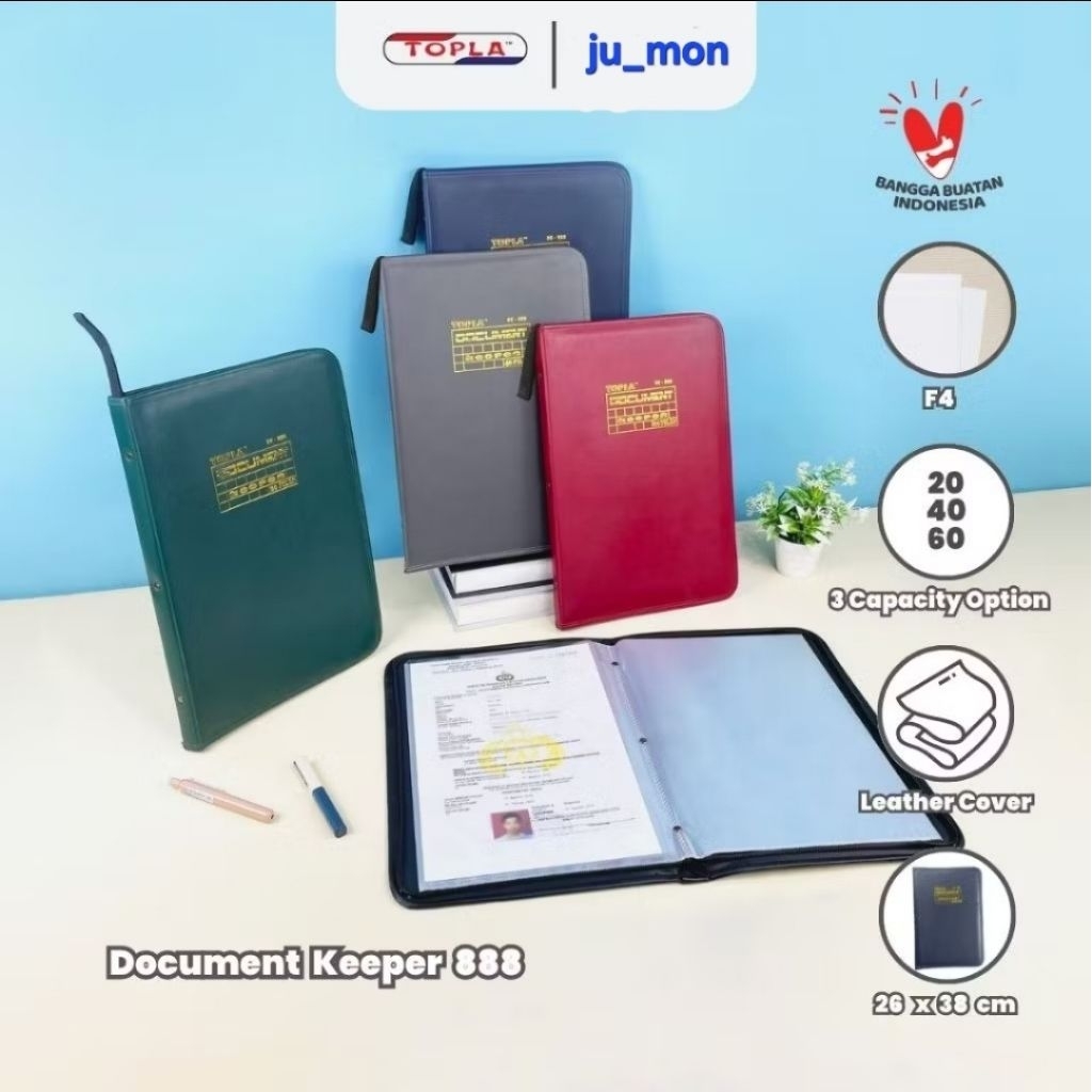 

Document/ Dokumen Keeper Kulit Resleting/ Map Raport Ijazah Kartu Keluarga Folio Topla