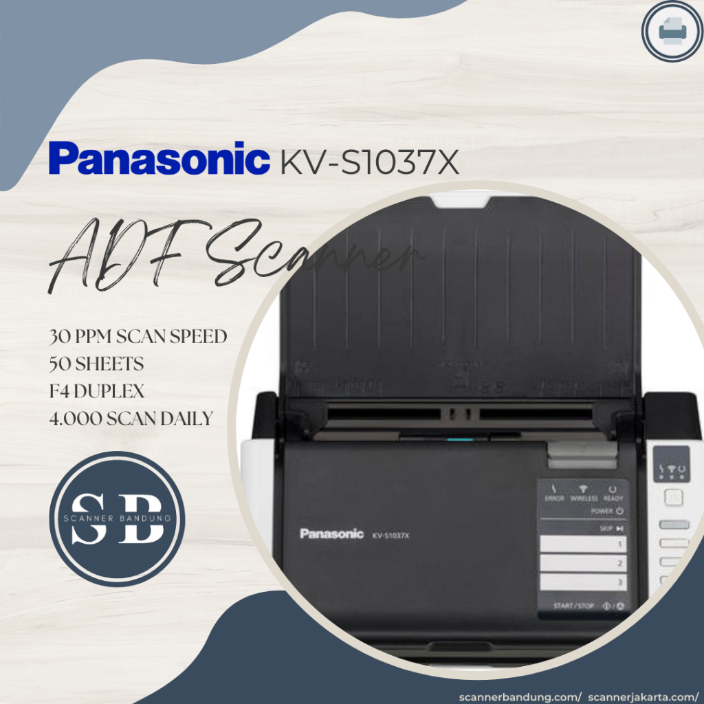 Scanner Panasonic KV-S1037X - scanner dokumen ADF 30 ppm