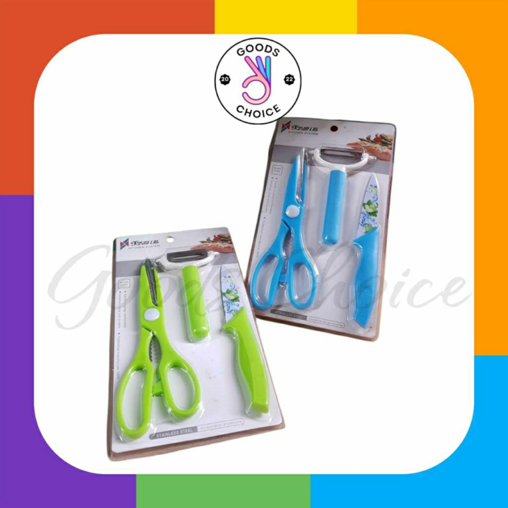 [GC-03] GUNTING DAPUR SET / PEELER GUNTING PISAU SET