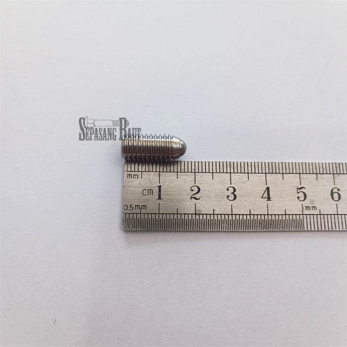 M8 x 16 Ball Plunger Stainless Steel Baut Stopper M8x16