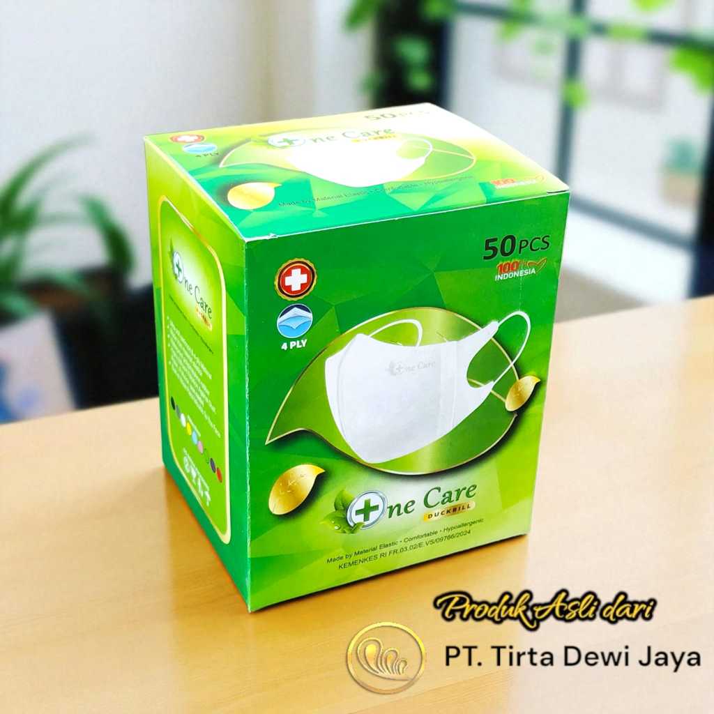 ONE CARE Masker Duckbill 4Ply 50 Pcs