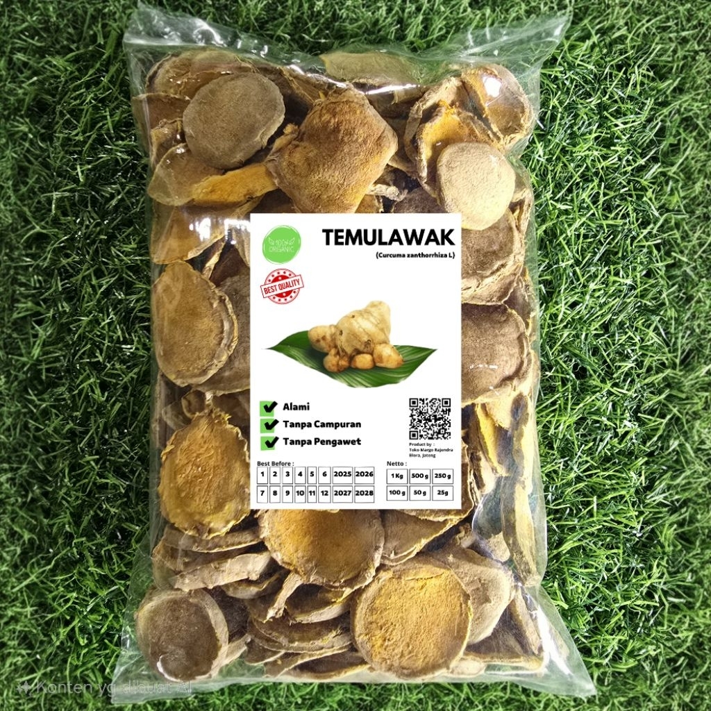

Temulawak Kering 1kg Rajang Koin Murah Murni Alami