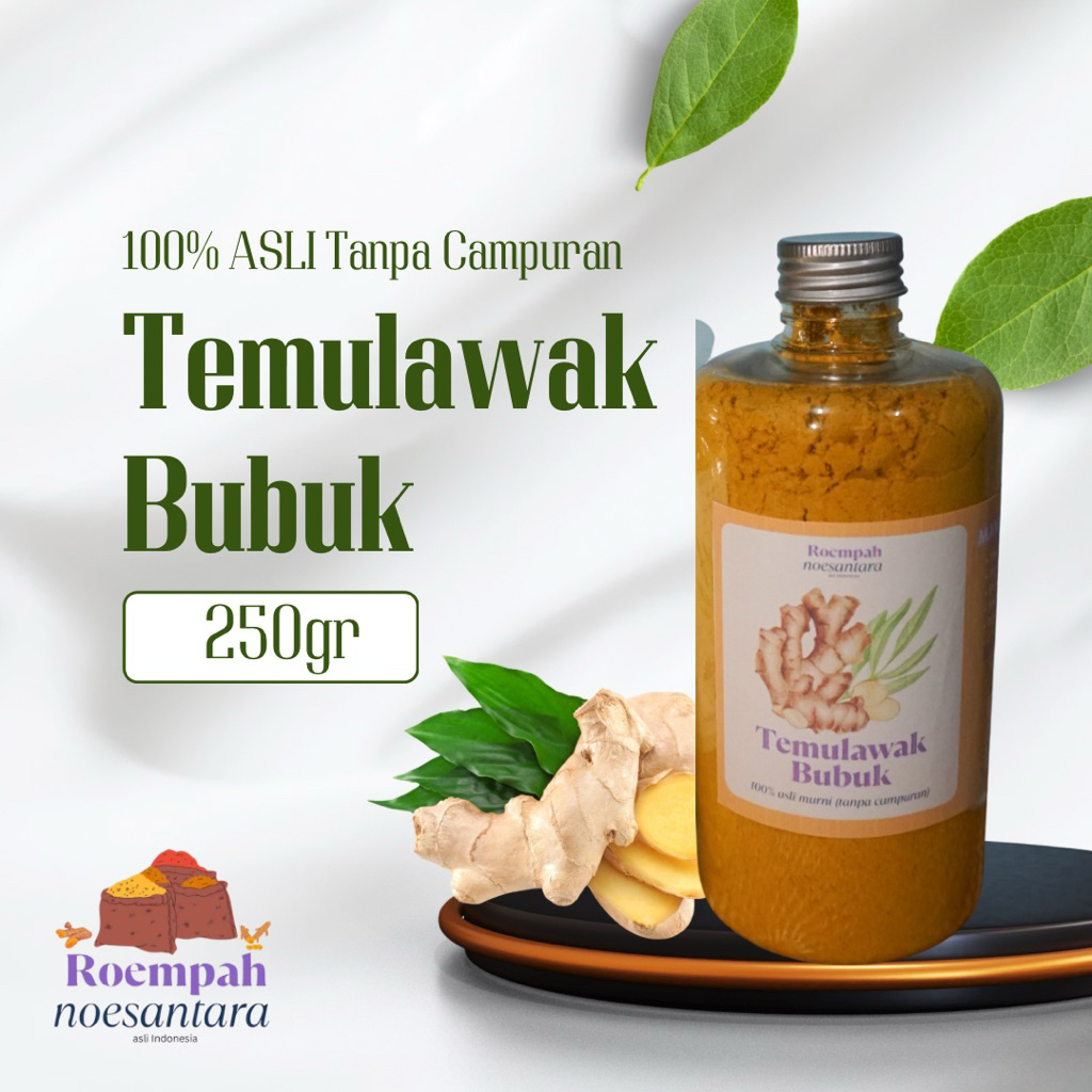 

250gr Temulawak Bubuk ASLI 100% TANPA CAMPURAN Temulawak Murni / Serbuk Temulawak Halus Minuman Tradisional Herbal Jamu