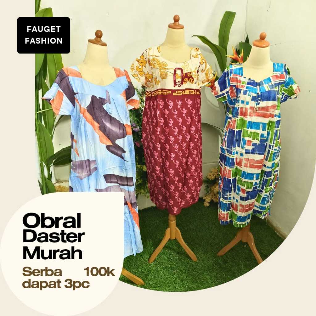 Daster Nyonya/Daster Midi/100rb 3pc/Daster Santai/pakaian wanita/baju santai