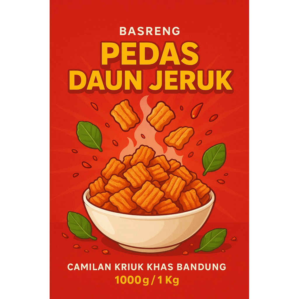 

Nafariz724 Basreng Pedas Daun Jeruk 1Kg Camilan Kiloan Renyah Gurih Pedas