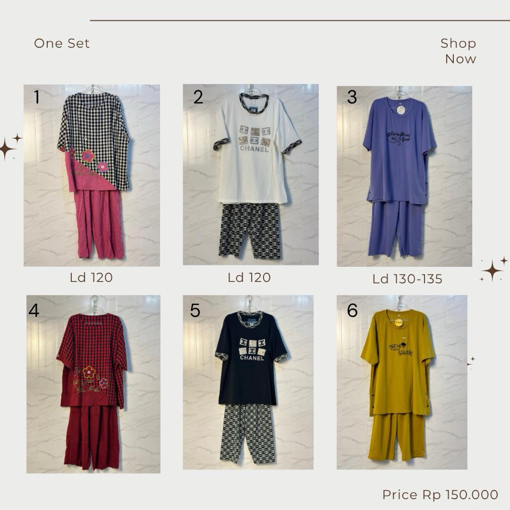 One set wanita celana 7/8 Size Jumbo