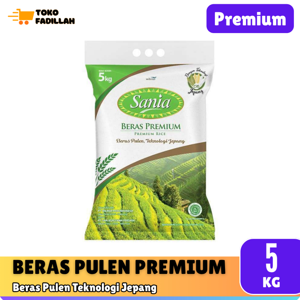 

Beras Premium Sania 5 kg - Putih dan Pulen