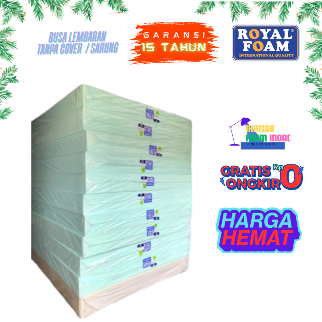 Royal foam LG ligh green busa lembaran Density 23 busa berkualitas super kenyal dan anti jeglong