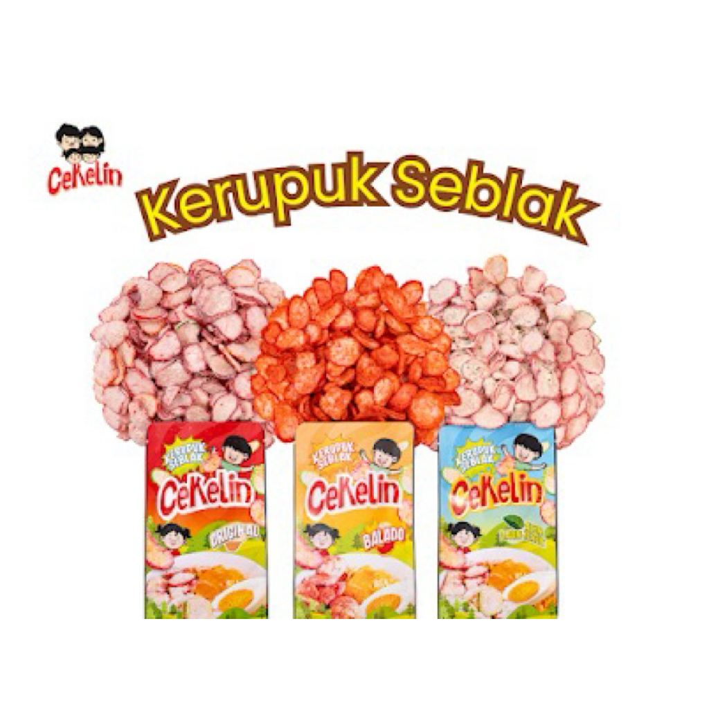 

SNACK VIRAL[CEKELIN]KERUPUK SEBLAK netto 50gr