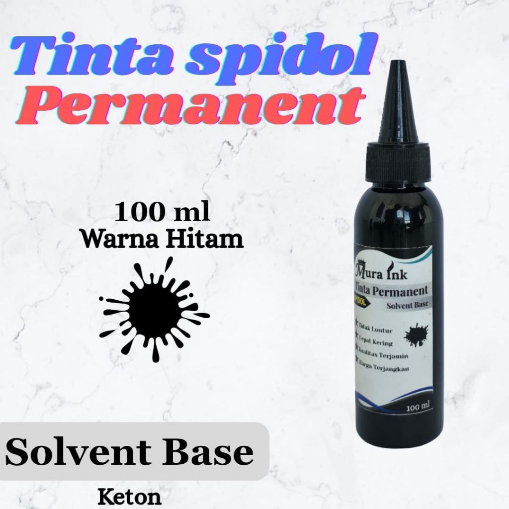 

Tinta spidol permanent hitam 100 ml basis minyak mura ink
