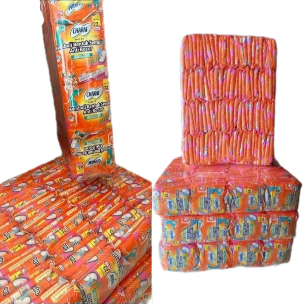 PEMBALUT WANITA CHARM 23CM 29CM 35CM 42CM SACHET RENTENGAN ISI 100PCS (SAYAP - NON SAYAP) - BACA DES