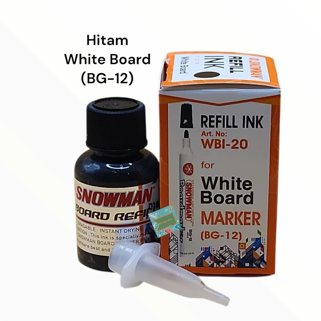 

( COD ) Refill Tinta isi Ulang Snowman BG-12 Spidol White Board Non Permanent Refill INK COD