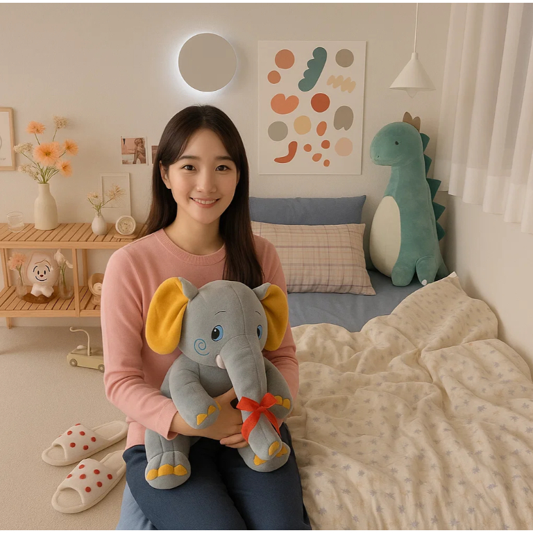 Boneka Gajah Elephant Jumbo Lucu Mainan Anak Imut Murah - Boneka mainan anak perempuan