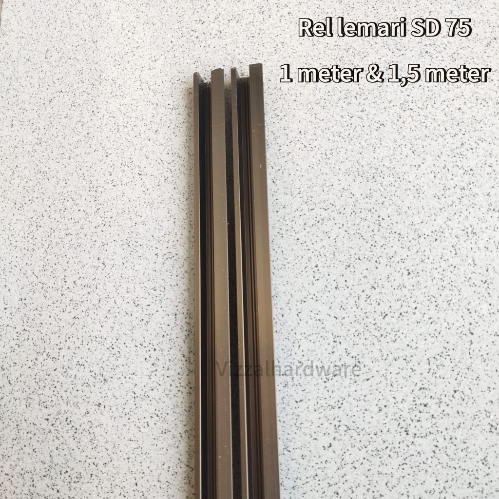Rel Lemari Sliding Model Tanam SD 75 / Rel Lemari Geser Sliding Panjang Ukuran 75cm, 1m, 1,5m