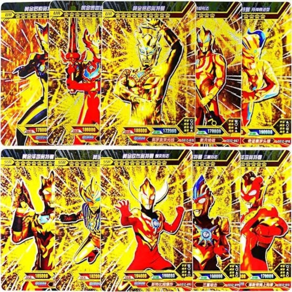 kartu ultraman emas gold ultraman card ultraman fusion fight gold card ultra fight