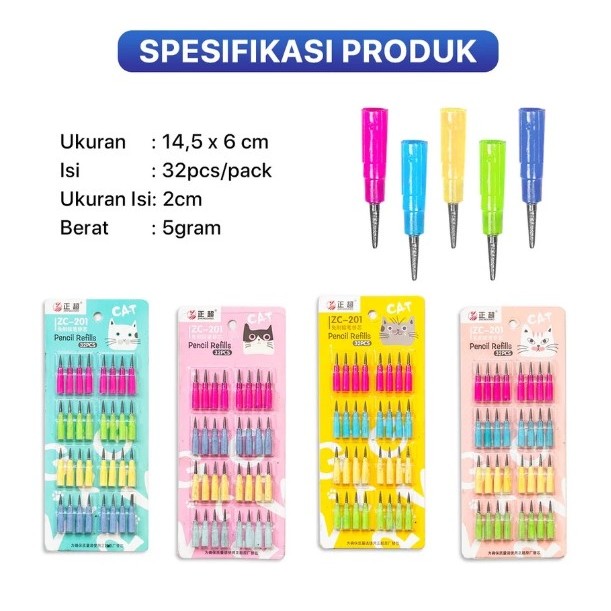 

Refill Pensil Lantu, Bensia, Susun / Isi Ulang Pensil Bensia, Lantu, Susun - 1 kotak isi 32 pcs