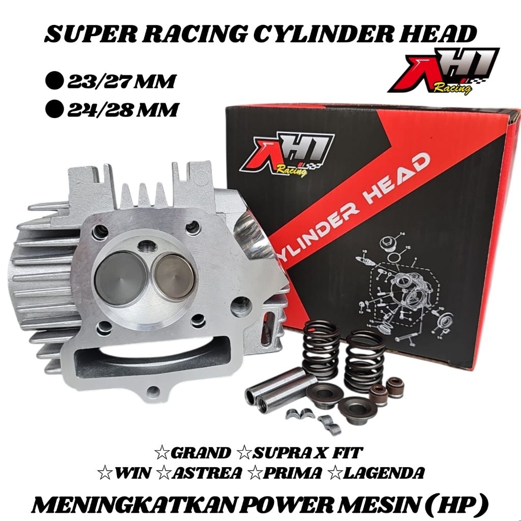 CYLINDER BLOK HEAD AH1 RACING GRAND LAGENDA SUPRA FIT LAMA SUPRA X LAMA WIN ASTREA PRIMA UKURAN 23/2