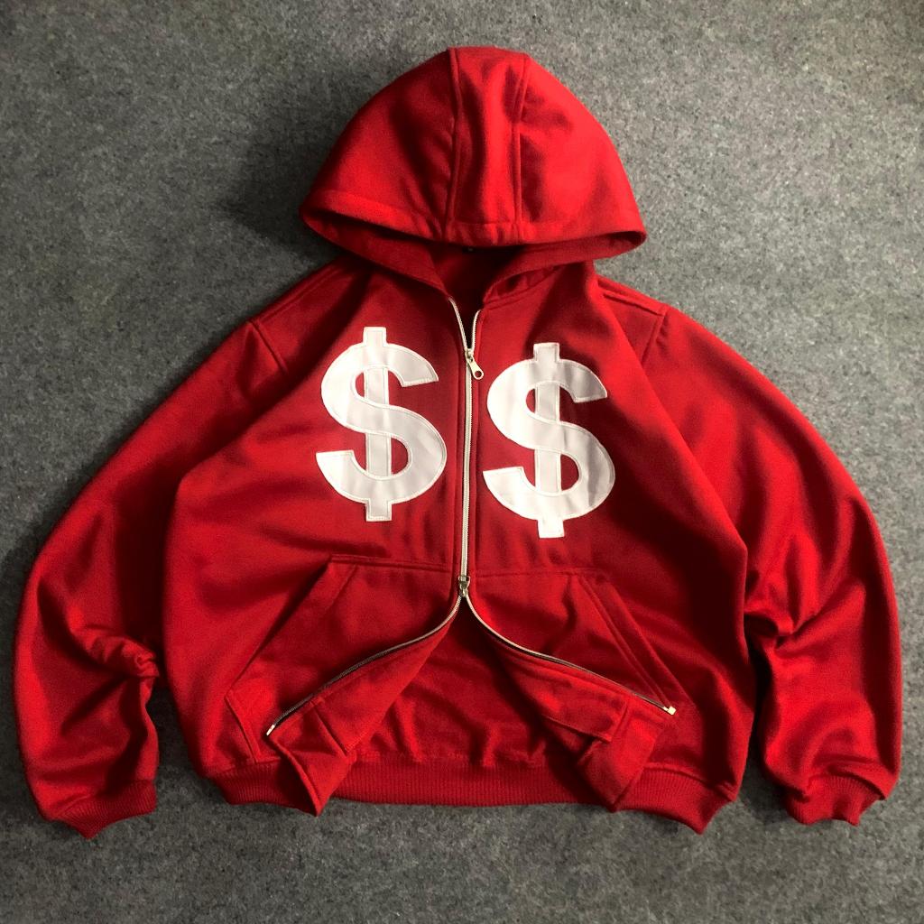CSVR - Boxy Double Zip Merah / Zipper Hoodie Boxy / Zipper Boxy / Zipper Boxy 300gsm / Zipper Heavyw