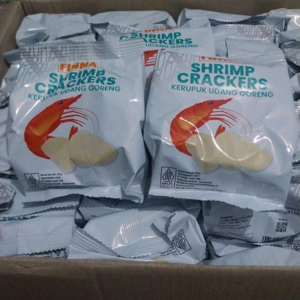 Finna shrimp crackers kerupuk udang goreng, finna kerupuk udang goreng, kerupuk udang gorwng mateng,