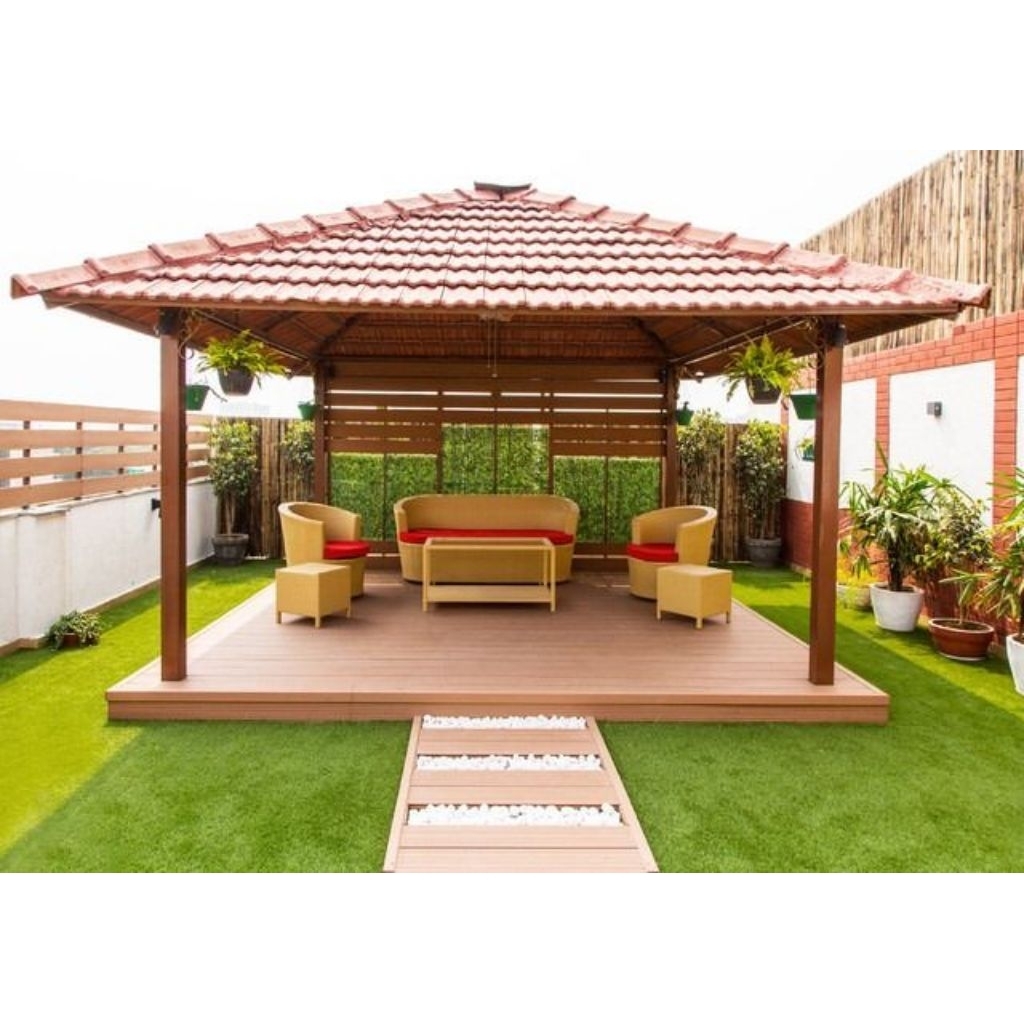 Gazebo kayu jati/gazebo minimalis Jepara/pragola kayu jati