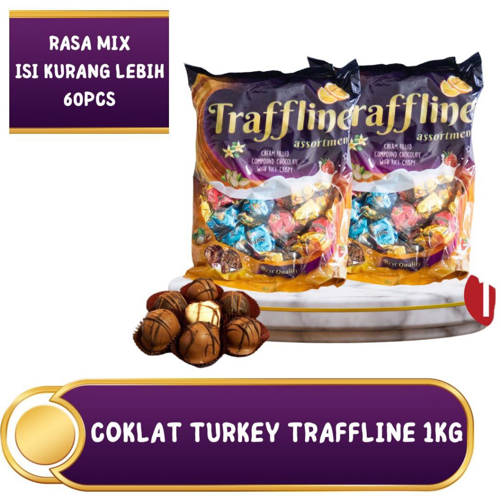 

COKLAT TURKEY TRAFFLINE MIX 1KG I COKLAT TURKI ORIGINAL PREMIUM ISI 60PC I COKLAT ARAB TRUFFLE ELVAN