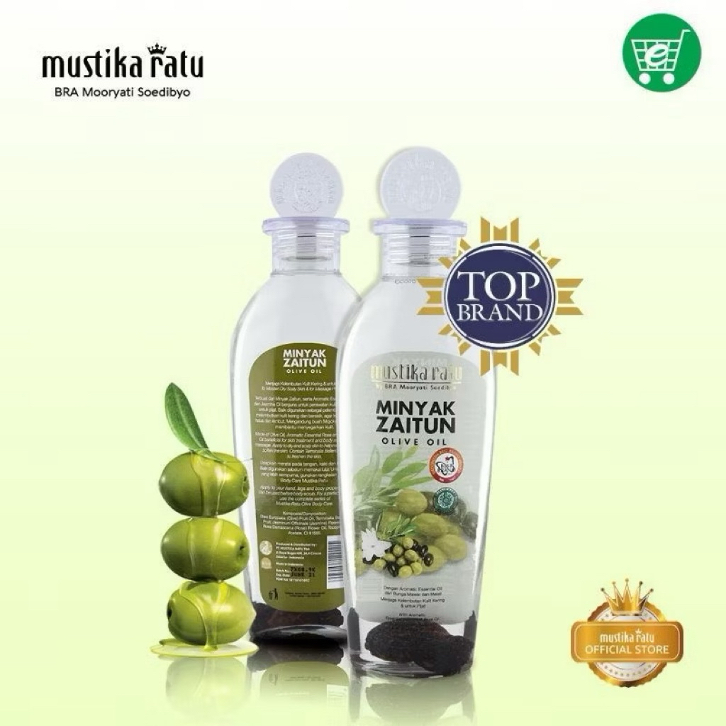 Mustika Ratu Minyak Zaitun 75ml 175ml untuk Melembabkan Kulit Pembersih Make up Minyak Pijat