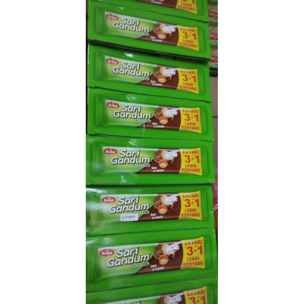 

BISKUIT ROMA SARI GANDUM ISI LEBIH BESAR 1 BOX ISI 12 PCS 27 gram
