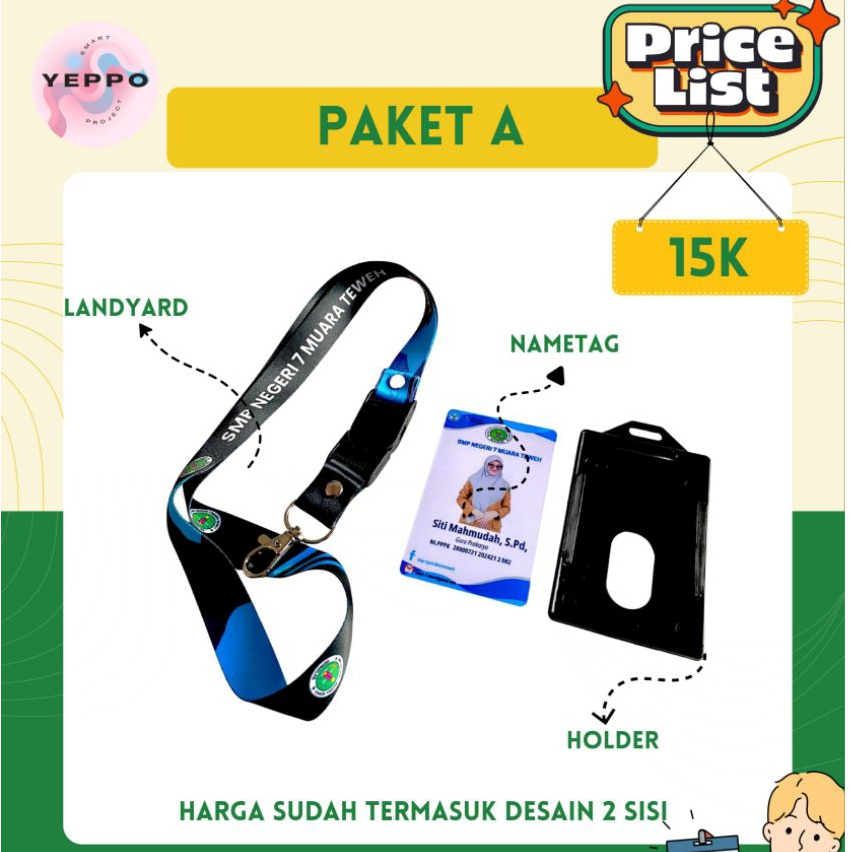 

PAKET A paket Lengkap id card include landyard, nametag, holder by yeppo project