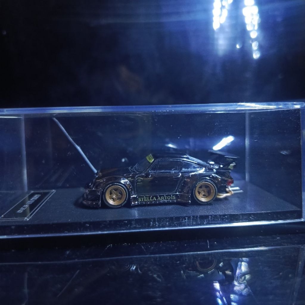 STAR MODEL PORSCHE RWB 930 GT WING STELLA ARTOIS BLACK CHROME