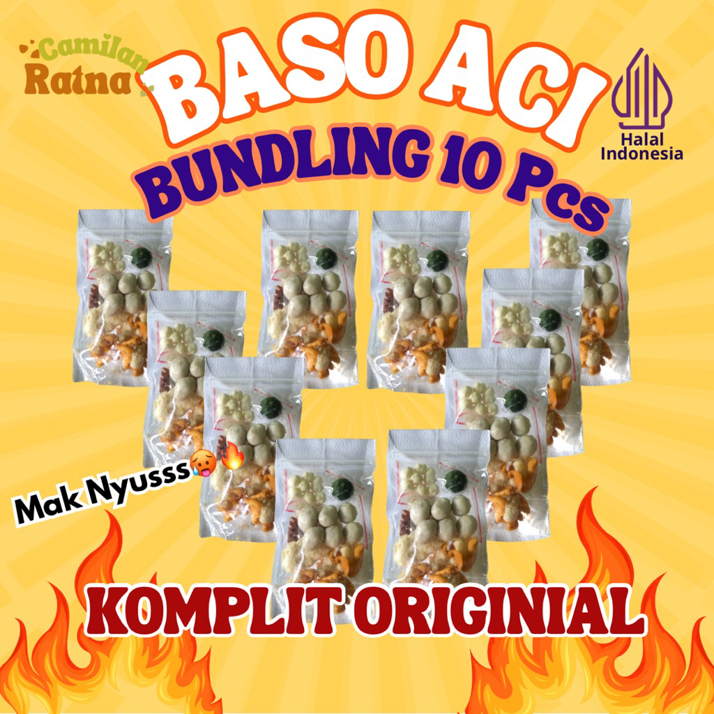 

CR - BUNDLING 10 Pcs BASO ACI ORIGINAL | BOCI INSTAN KOMPLIT ORIGINAL FREE MANGKUK BISA COD by camilan ratna