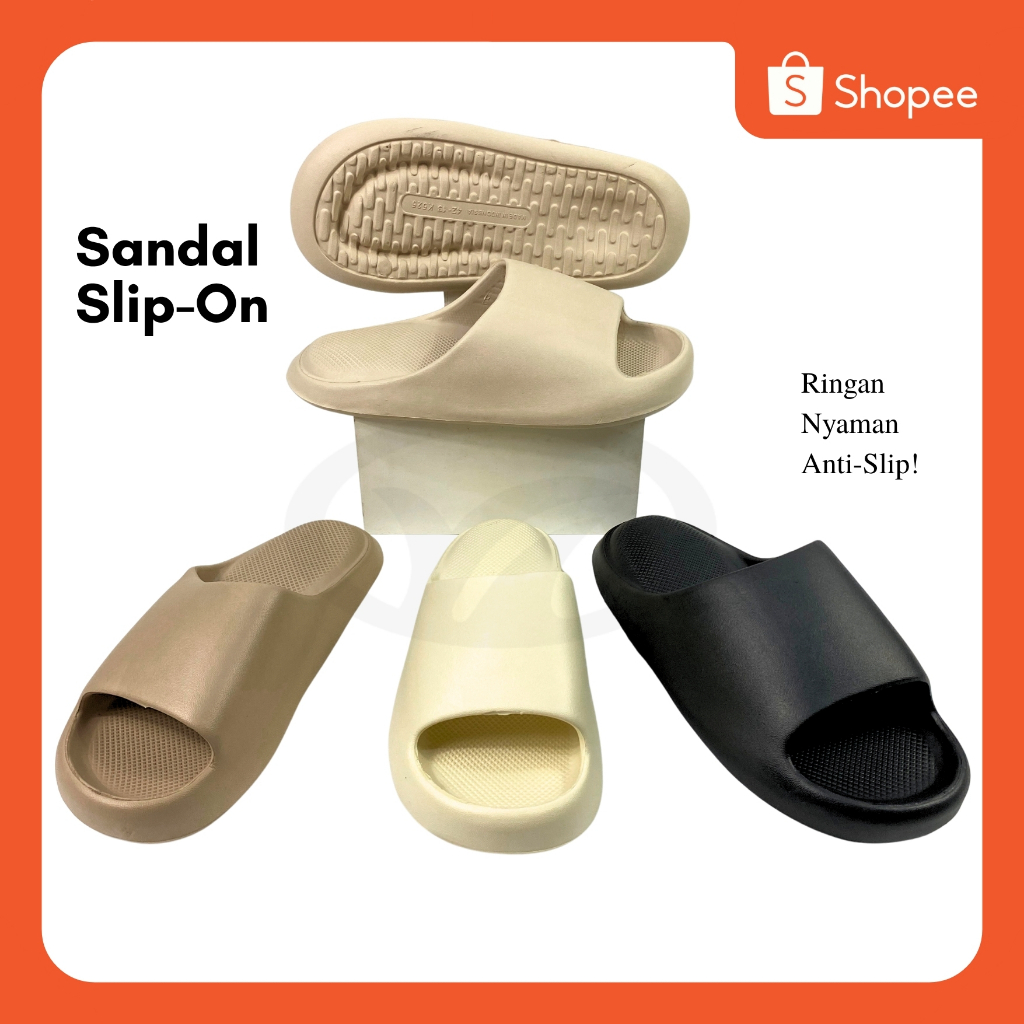 Sandal Selop Slide Pria Ukuran Besar Terbaru Kekinian FUJI Sandal Jelly Ringan Pylon Slip On Dewasa 