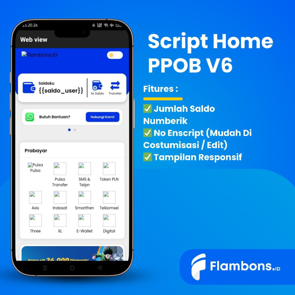 Script Bukaolshop Home PPOB V6