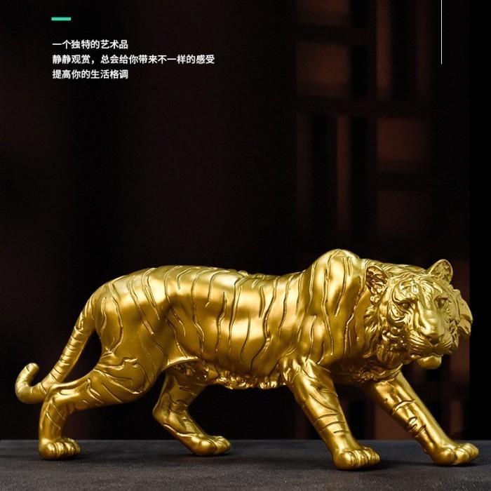 Patung Hariamu HIasan Rumah / Macan Gold