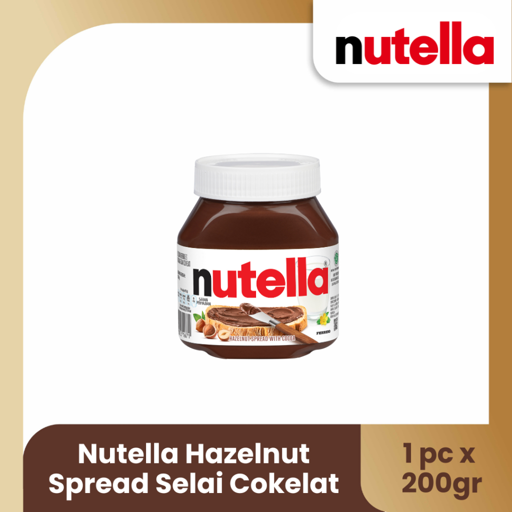 

Nutella Hazelnut Spread Selai Cokelat 200gr