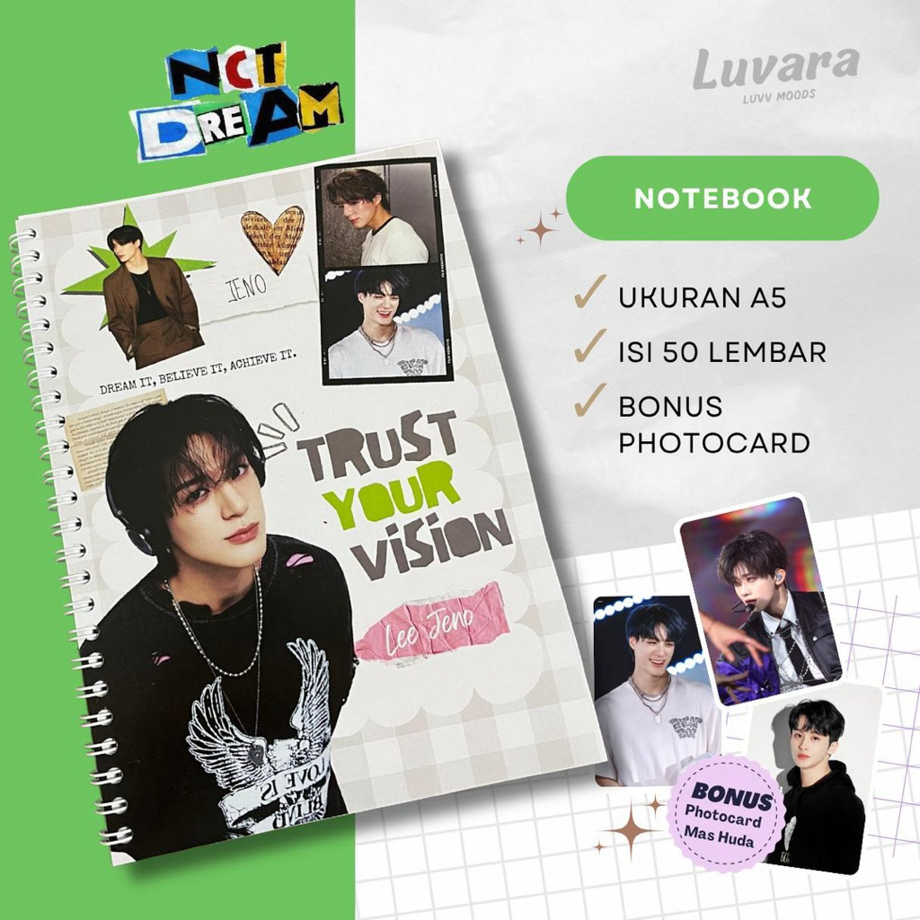 

Notebook A5 Buku Notes NCT DREAM - Isi 50 Lembar Bonus Photocard NCT Dream