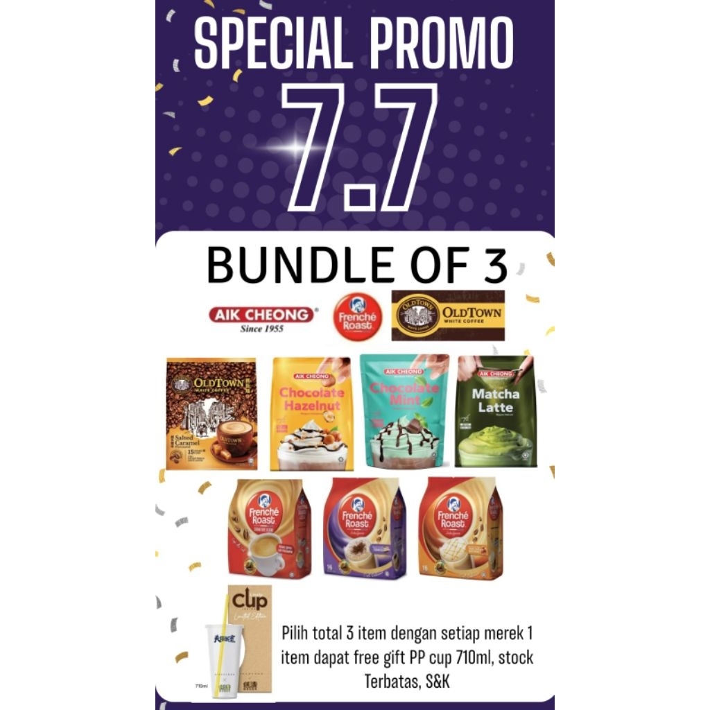 

Aik Cheong 3 in 1 Cokelat Mint/ Macha Latte/ Cokelat Hazelnut
