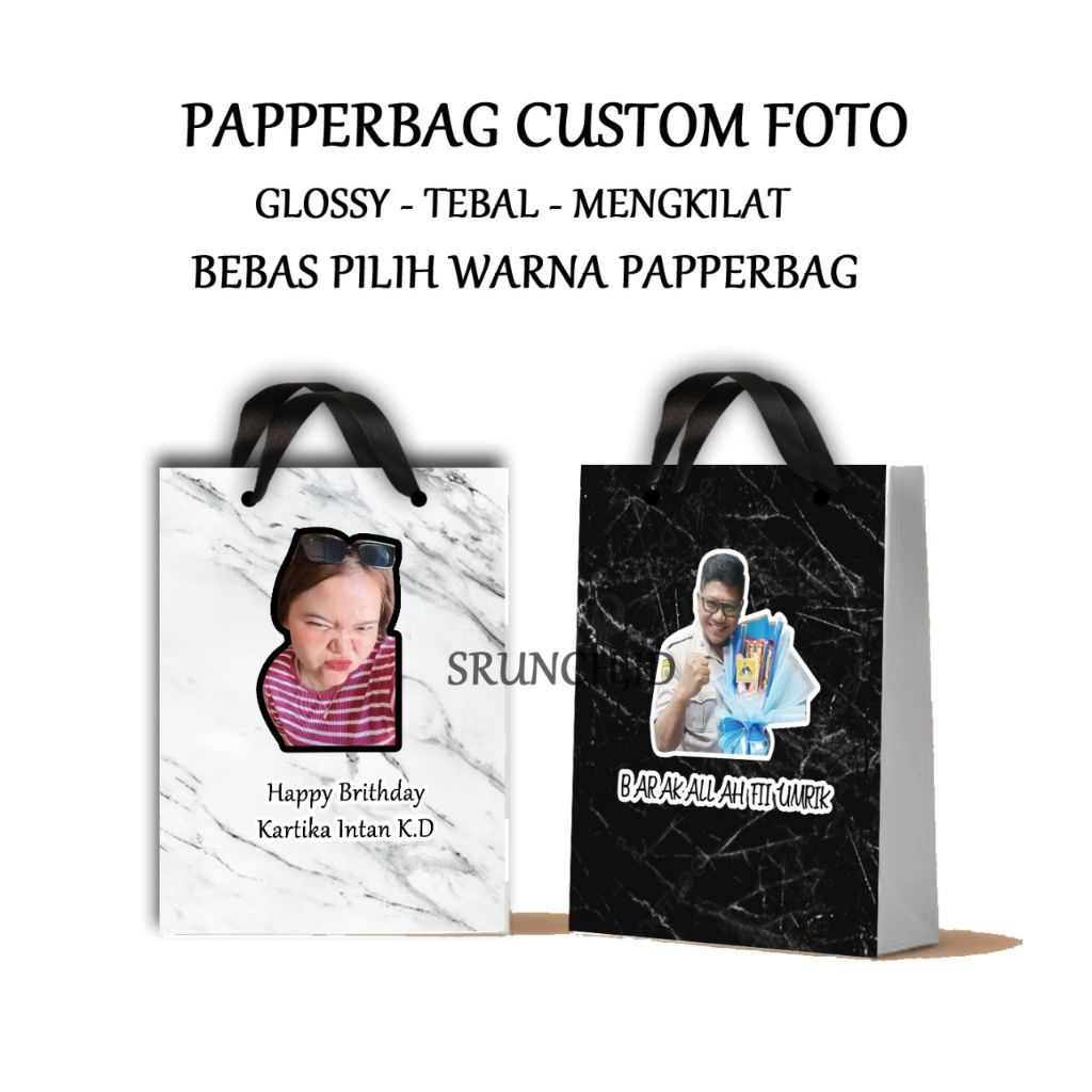 

[1PCS] PAPPERBAG CUSTOM FOTO //MARBEL
