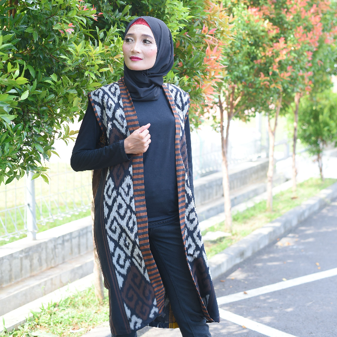 OUTER PANJANG - TANPA LENGAN - TENUN TROSO