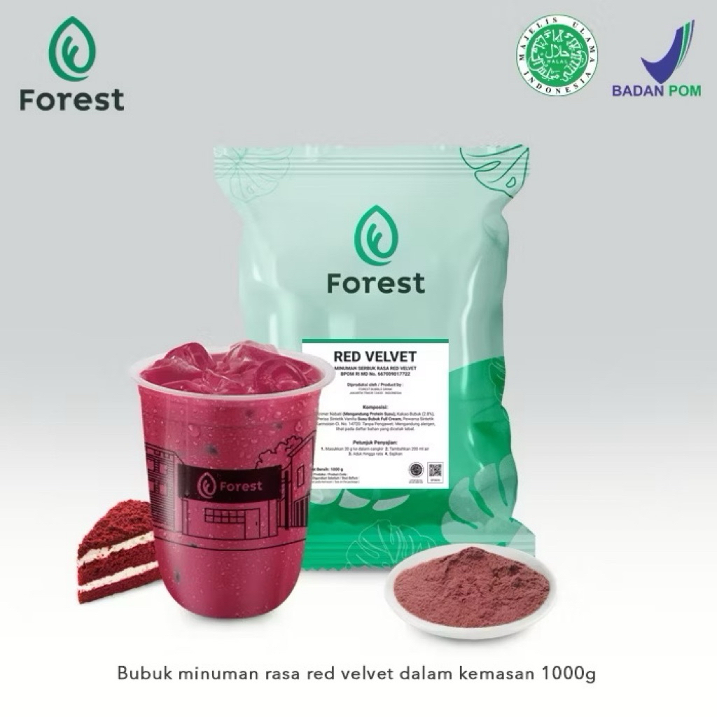 

Bubuk Minuman RED VELVET Powder 1000 gr - FOREST Best