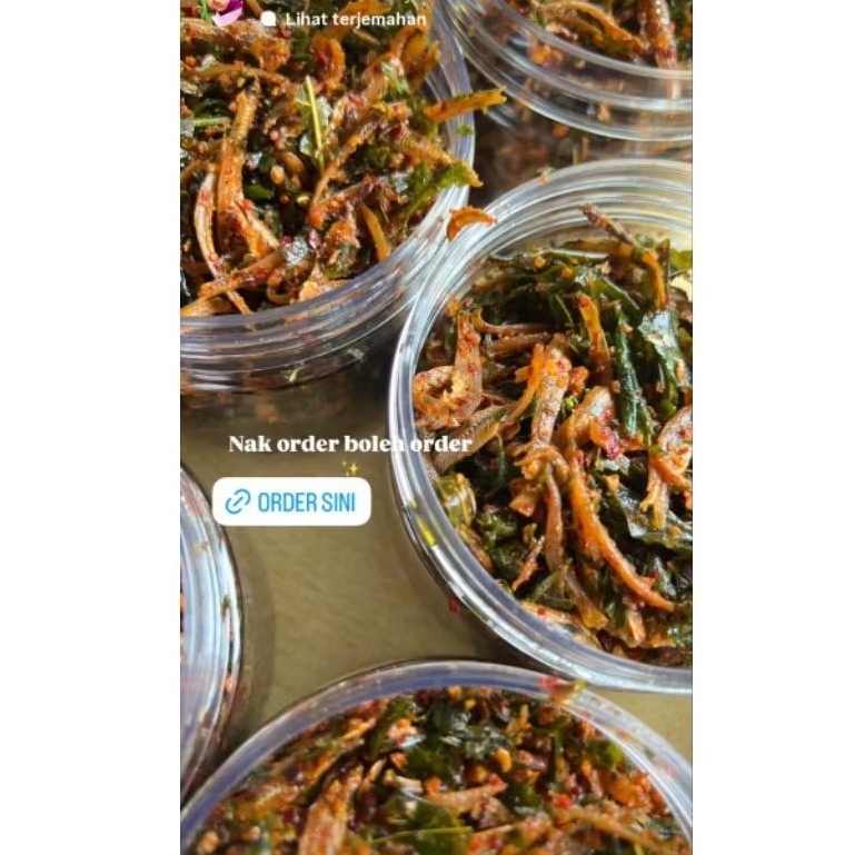 

Sambal ikan teri daun ubi kering