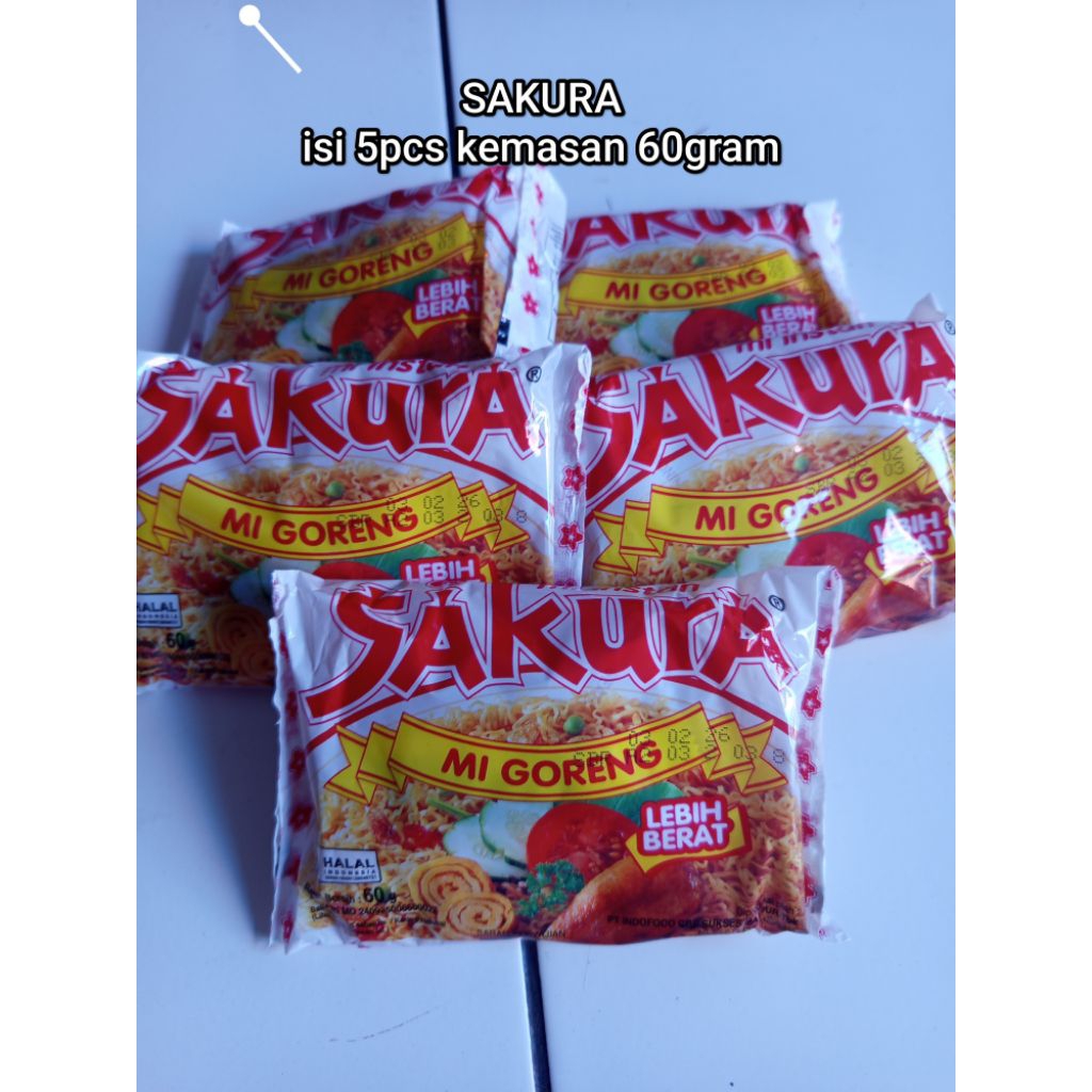 

SAKURA mie goreng isi 5pcs kemasan 60gram