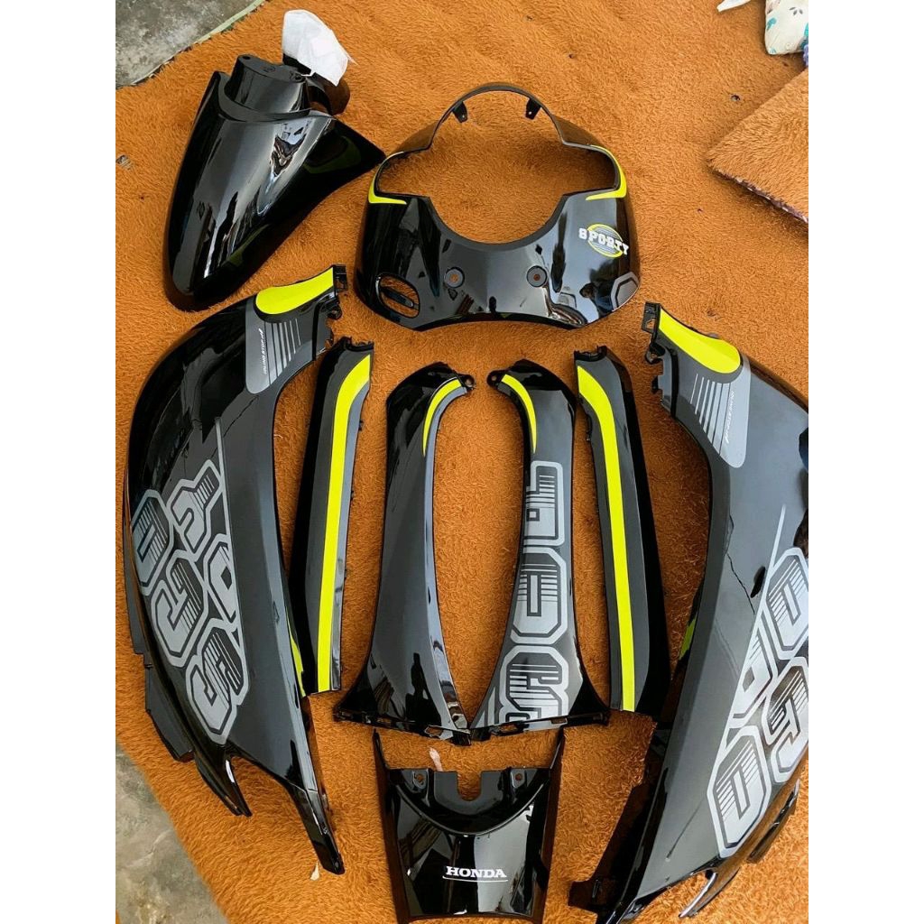 Cover body honda scoopy fi esp tahun 2017 hitam
