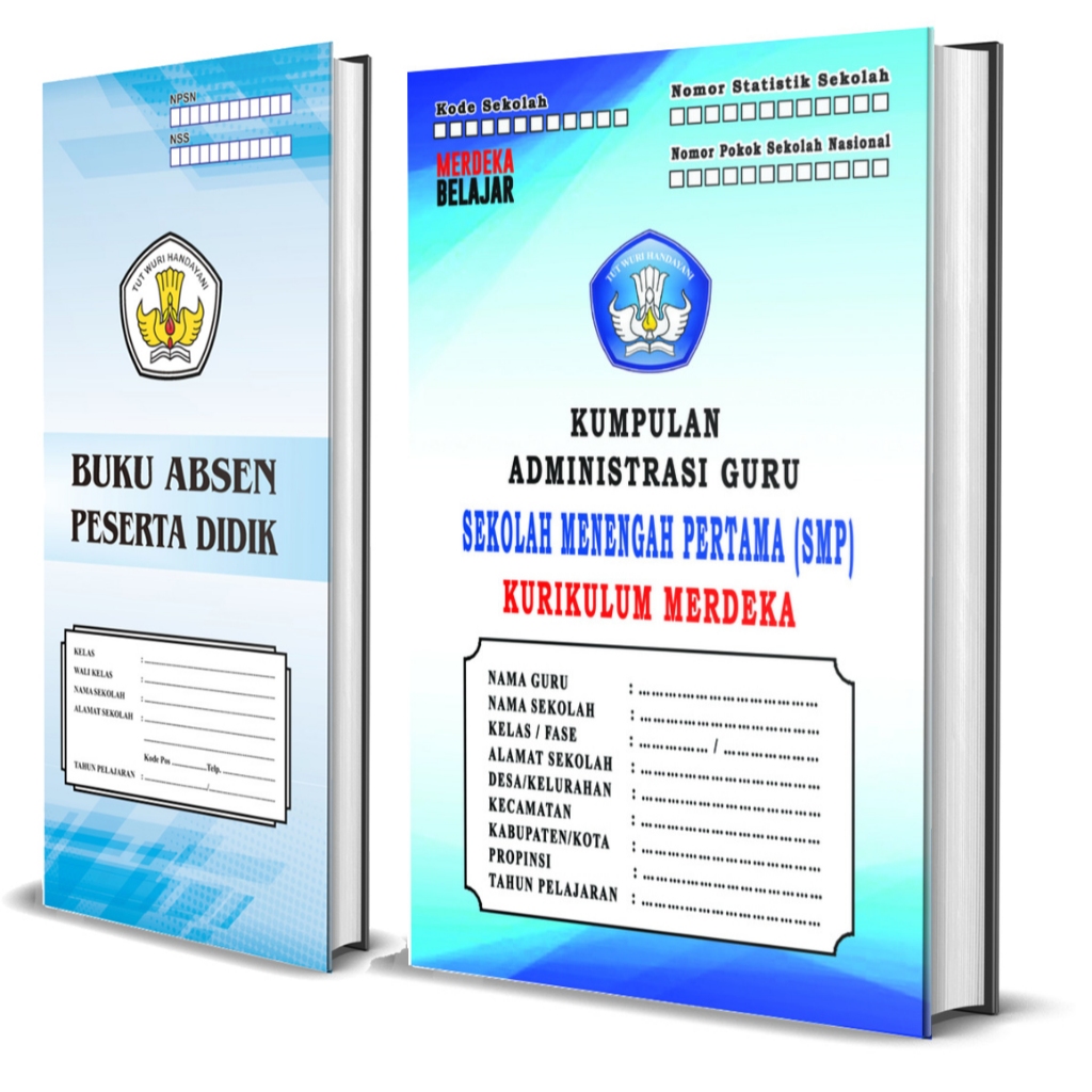 BUKU KUMPULAN ADMINISTRASI GURU SMP KURIKULUM MERDEKA (2 BUKU)