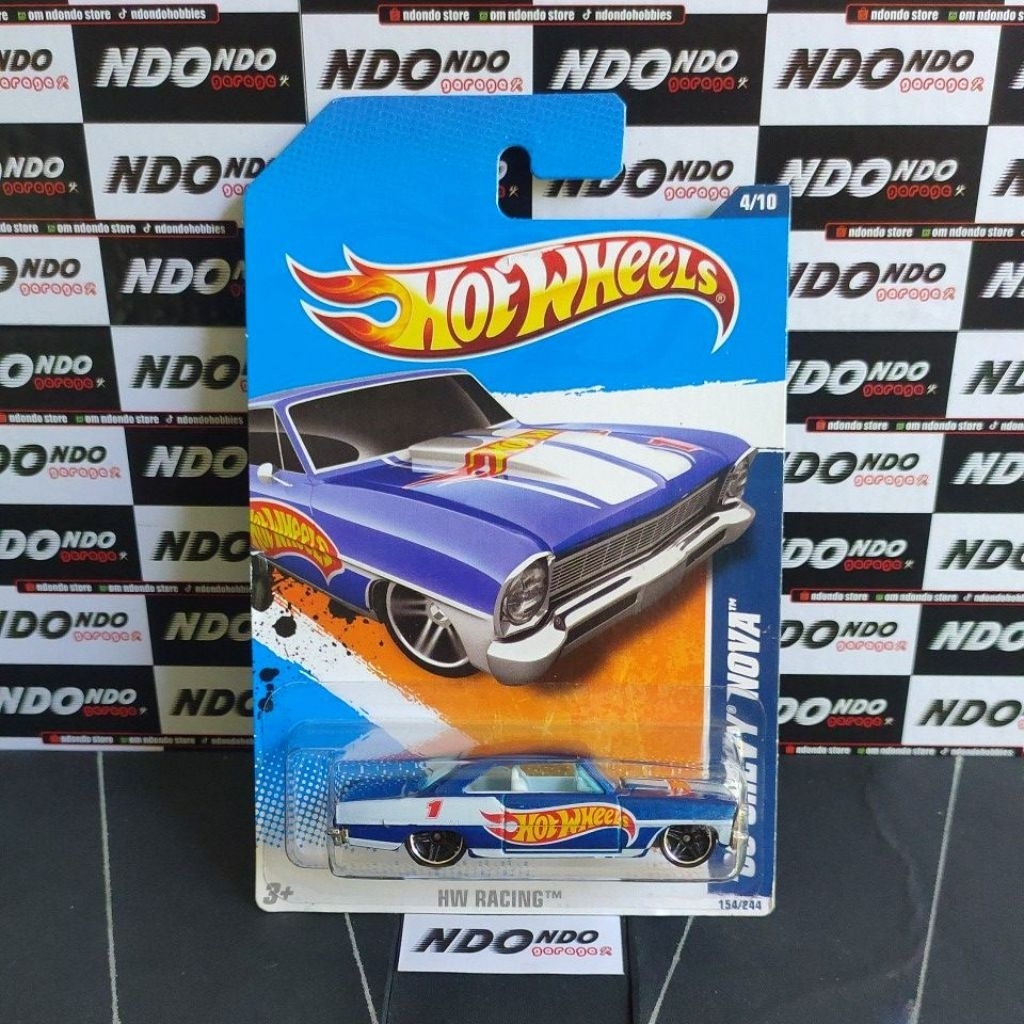 Hot Wheels '66 Chevy Nova Blue - 2011 HW Racing